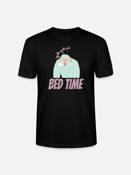 Bed time, bedtime - Stanley/Stella CRAFTER Unisex Organic T-Shirt - black