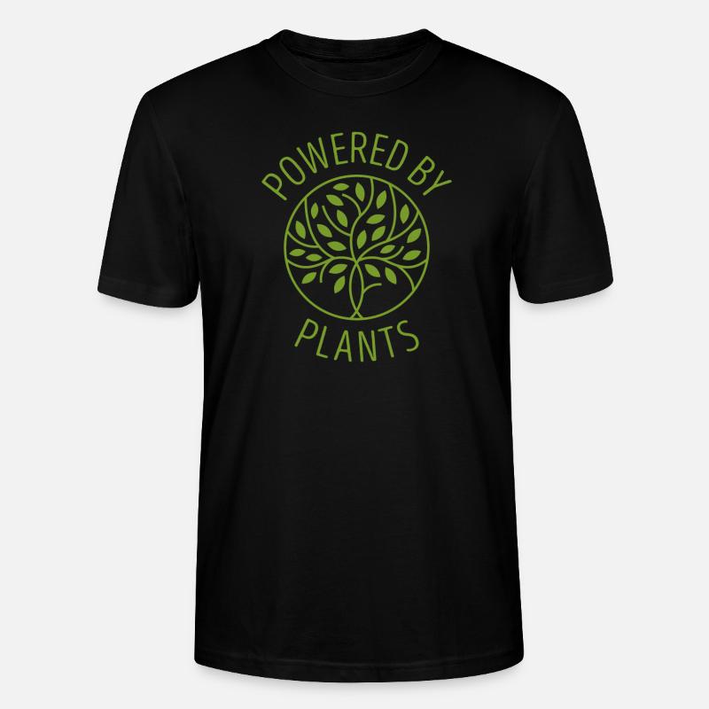 Powered by Plants Vegan Geschenk - Stanley/Stella Unisex Bio-T-Shirt CRAFTER - Schwarz