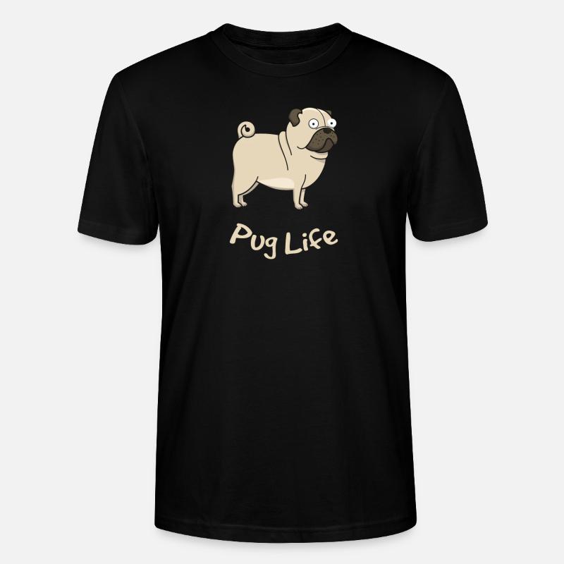 Pug Life Mops - Stanley/Stella Unisex Bio-T-Shirt CRAFTER - Schwarz