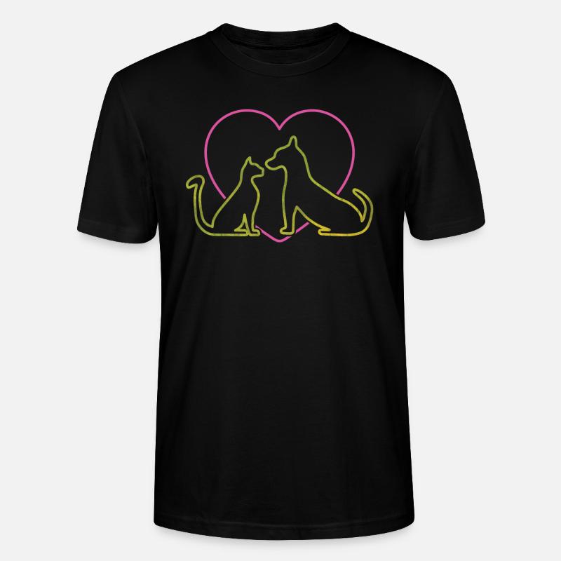 Hund Katze - Stanley/Stella Unisex Bio-T-Shirt CRAFTER - Schwarz