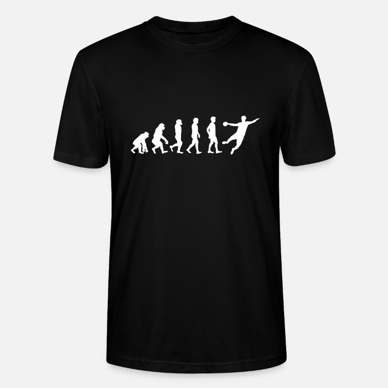 Handball Handballer Evolution Gift - Stanley/Stella CRAFTER Unisex Organic T-Shirt - black