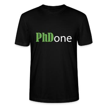 Phdone Phd Done cadeau de remise des diplômes - T-shirt bio CRAFTER Stanley Stella Unisexe - noir - Devant - Alina (178cm) & Michal (187cm)