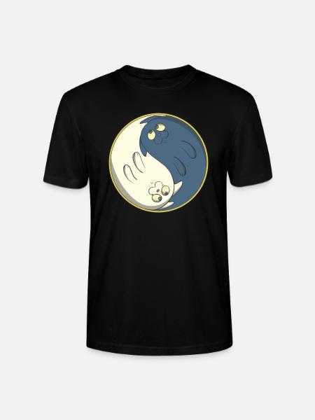 Cats ying yang - Stanley/Stella CRAFTER Unisex Organic T-Shirt - black