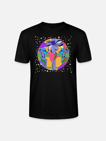 Blumen - Stanley/Stella Unisex Bio-T-Shirt CRAFTER - Schwarz