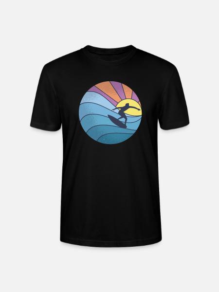 Sun sea surfing - Stanley/Stella CRAFTER Unisex Organic T-Shirt - black