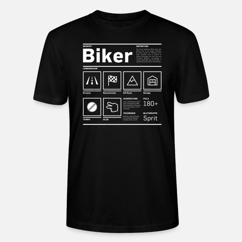 Steckbrief: Biker - Stanley/Stella Unisex Bio-T-Shirt CRAFTER - Schwarz