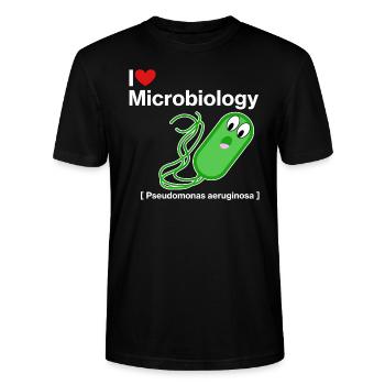 J'adore la microbiologie - T-shirt bio CRAFTER Stanley Stella Unisexe - noir - Devant - Alina (178cm) & Michal (187cm)