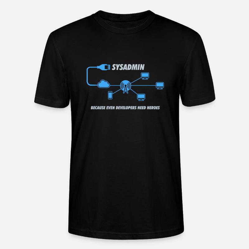 Sysadmin Programming Computer Science Gift - Stanley/Stella CRAFTER Unisex Organic T-Shirt - black