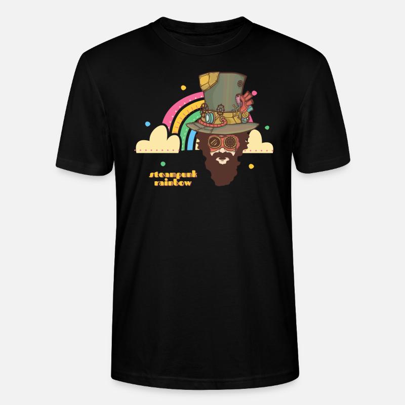 Steampunk Regenbogen - Stanley/Stella Unisex Bio-T-Shirt CRAFTER - Schwarz