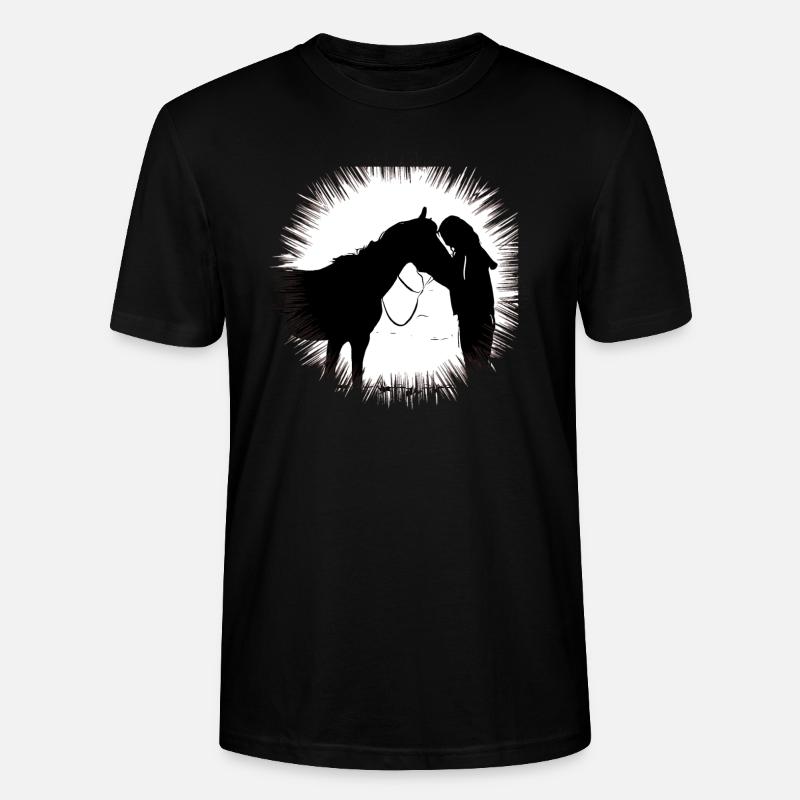 Pferd - Stanley/Stella Unisex Bio-T-Shirt CRAFTER - Schwarz