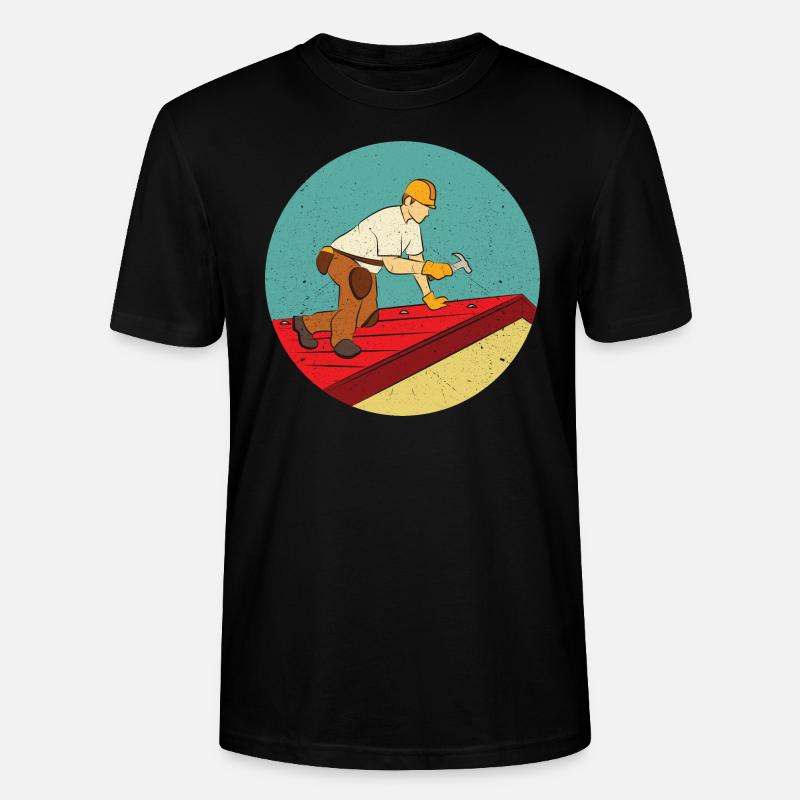 Dachdecker der einzig wahre Handwerker - Stanley/Stella Unisex Bio-T-Shirt CRAFTER - Schwarz