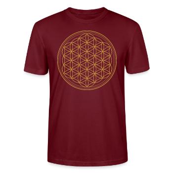 Fleurs de vie - T-shirt bio CRAFTER Stanley Stella Unisexe - bordeaux - Devant - Alina (178cm) & Michal (187cm)