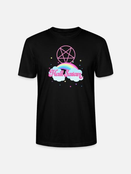Hail Satan Regenbogen - Stanley/Stella Unisex Bio-T-Shirt CRAFTER - Schwarz