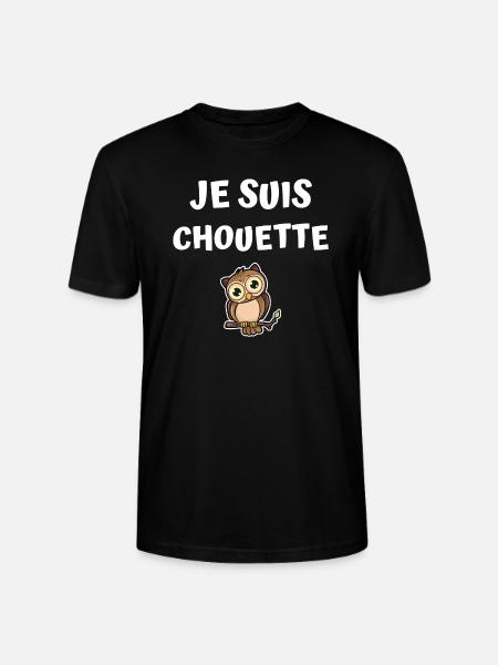 Je suis chouette - T-shirt bio CRAFTER Stanley Stella Unisexe - noir