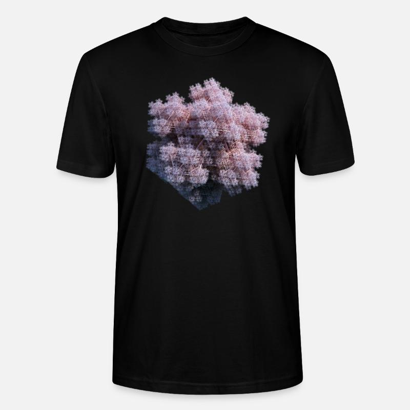 Fractales blanches - T-shirt bio CRAFTER Stanley Stella Unisexe - noir