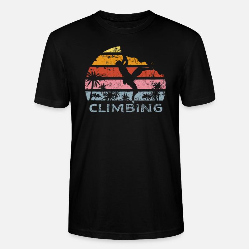 climbing on beach - Stanley/Stella Unisex Bio-T-Shirt CRAFTER - Schwarz