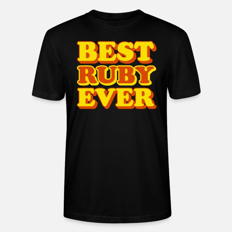 Ruby First Name Funny Gift - Stanley/Stella CRAFTER Unisex Organic T-Shirt - black