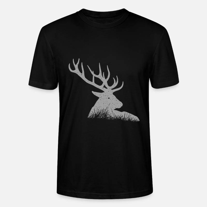 Hirsch - Stanley/Stella Unisex Bio-T-Shirt CRAFTER - Schwarz