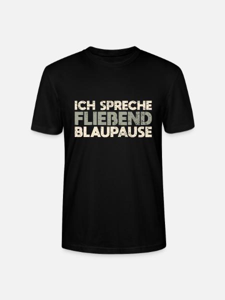 Ich Spreche Fließend Blaupause - Stanley/Stella Unisex Bio-T-Shirt CRAFTER - Schwarz