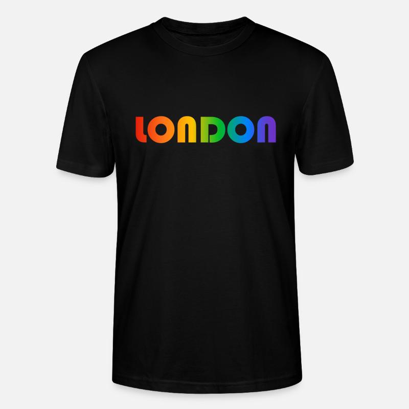 London Regenbogen Text - Stanley/Stella Unisex Bio-T-Shirt CRAFTER - Schwarz