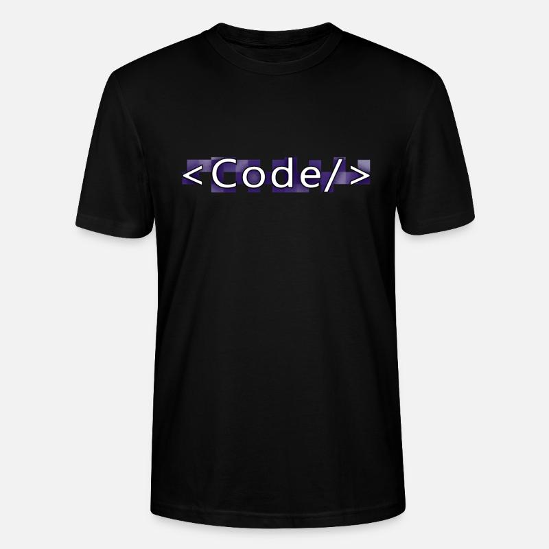 Code style (purple) - T-shirt bio CRAFTER Stanley Stella Unisexe - noir