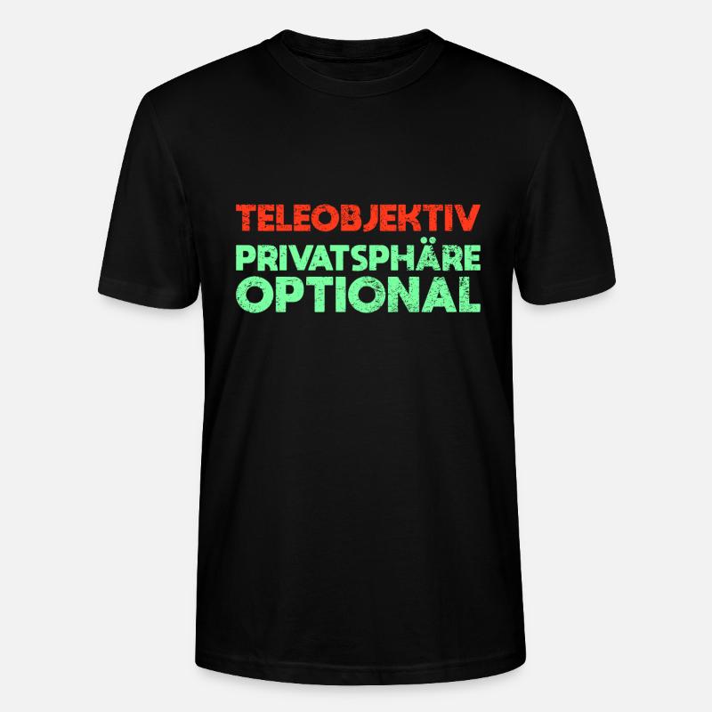 Teleobjektiv, Privatsphäre Optional - Stanley/Stella Unisex Bio-T-Shirt CRAFTER - Schwarz