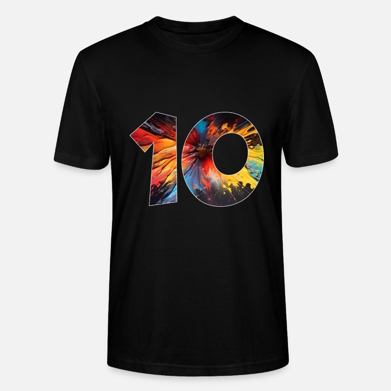 NUMÉRO 10 ANS 10E ANNIVERSAIRE - T-shirt bio CRAFTER Stanley Stella Unisexe - noir