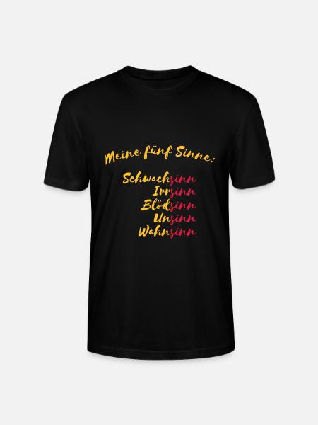 Meine fünf Sinne - Stanley/Stella Unisex Bio-T-Shirt CRAFTER - Schwarz