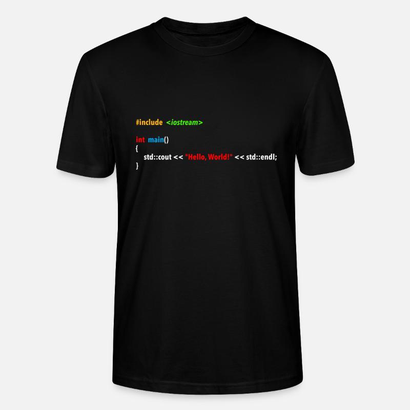 Hello World Code - T-shirt bio CRAFTER Stanley Stella Unisexe - noir