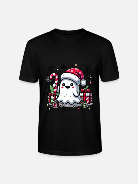 Weihnachten Geist Zuckerstange - Stanley/Stella Unisex Bio-T-Shirt CRAFTER - Schwarz
