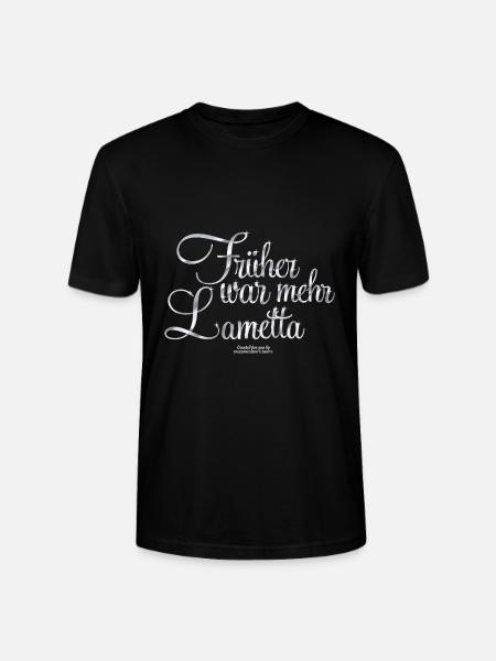 Früher war mehr Lametta - Stanley/Stella Unisex Bio-T-Shirt CRAFTER - Schwarz