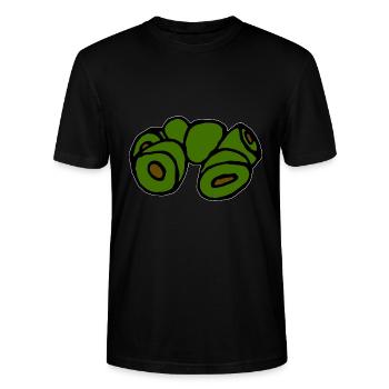 Green Olives - Stanley/Stella CRAFTER Unisex Organic T-Shirt - black - Front - Alina (178cm) & Michal (187cm)