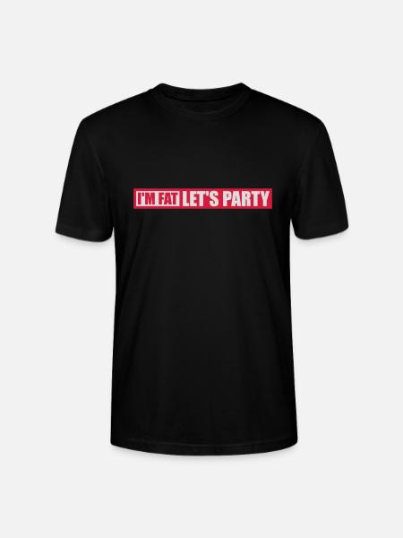 at the fat lets party - Stanley/Stella CRAFTER Unisex Organic T-Shirt - black