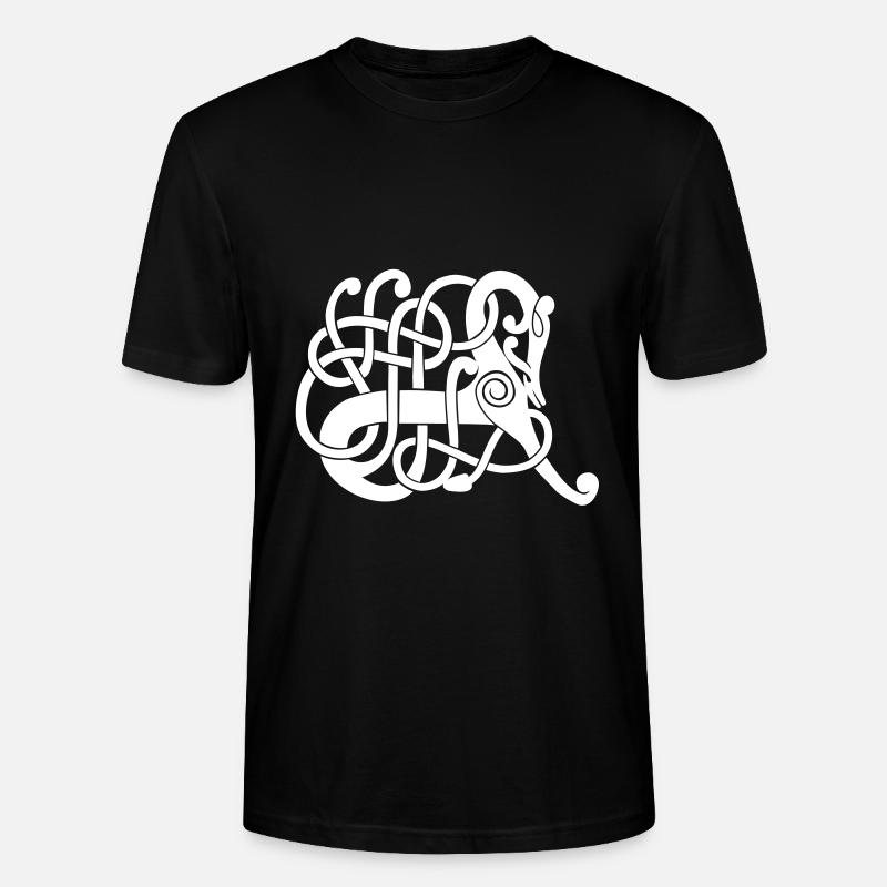 Wikinger T Shirt Design Pferdchen - Stanley/Stella Unisex Bio-T-Shirt CRAFTER - Schwarz