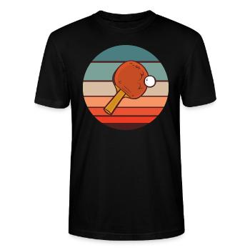 Ping-pong Joueur de ping-pong Raquettes de ping-pong - T-shirt bio CRAFTER Stanley Stella Unisexe - noir - Devant - Alina (178cm) & Michal (187cm)