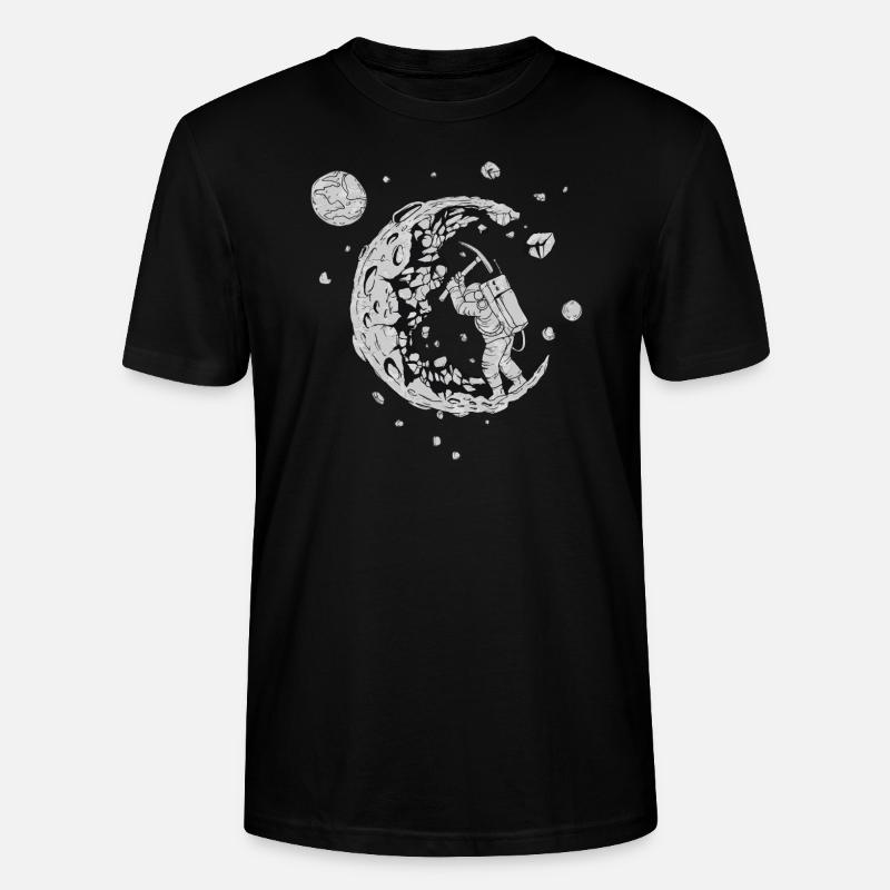 | lunaire astronaute | | spatiale Système solaire - T-shirt bio CRAFTER Stanley Stella Unisexe - noir