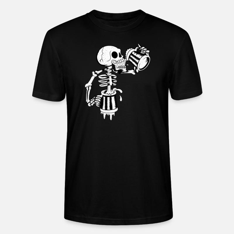 Immer durstig | Skelett | Dauertrinker - Stanley/Stella Unisex Bio-T-Shirt CRAFTER - Schwarz