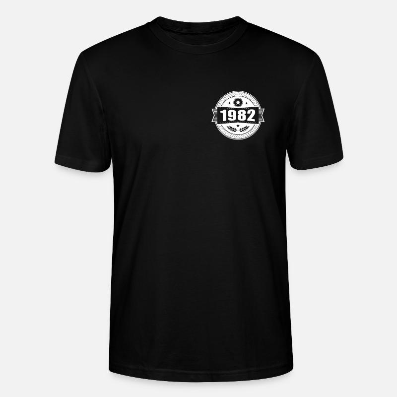 1982 Retro Abzeichen - Stanley/Stella Unisex Bio-T-Shirt CRAFTER - Schwarz