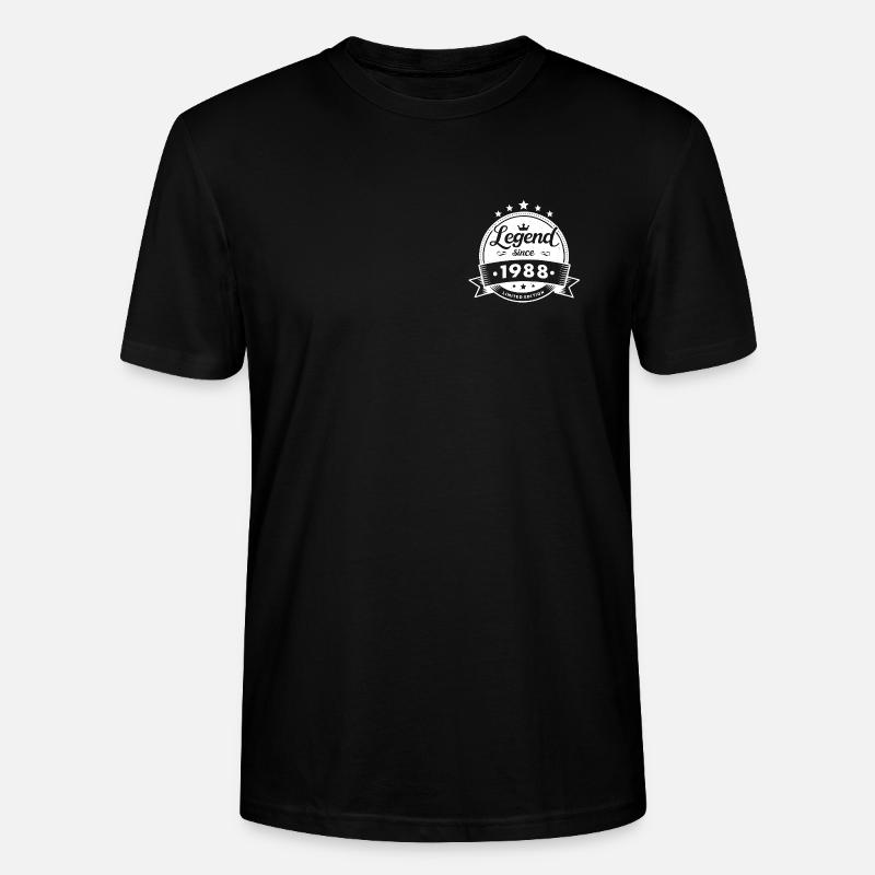Legend since 1988 - Stanley/Stella Unisex Bio-T-Shirt CRAFTER - Schwarz