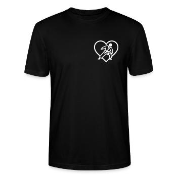 Judo du cœur – Passion des arts martiaux - T-shirt bio CRAFTER Stanley Stella Unisexe - noir - Devant - Alina (178cm) & Michal (187cm)