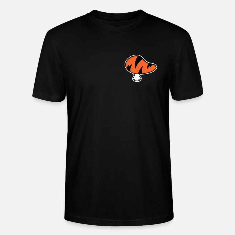 Tiger Mushroom Logo STICK Variant - Stanley/Stella CRAFTER Unisex Organic T-Shirt - black