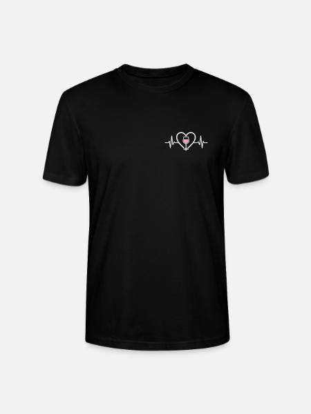 Heart + Rosé Wine – Passion Rosé - Stanley/Stella CRAFTER Unisex Organic T-Shirt - black