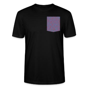 t-shirt coloré imprimé imprimé motif abstrait - T-shirt bio CRAFTER Stanley Stella Unisexe - noir - Devant - Alina (178cm) & Michal (187cm)