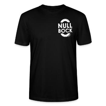 Null Bock (weiss) - Stanley/Stella Unisex Bio-T-Shirt CRAFTER - Schwarz - Vorne - Alina (178cm) & Michal (187cm)