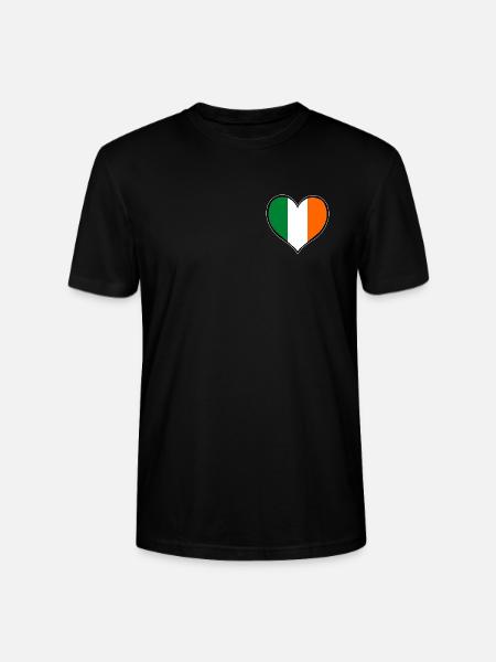 Irland Herzflagge - Stanley/Stella Unisex Bio-T-Shirt CRAFTER - Schwarz