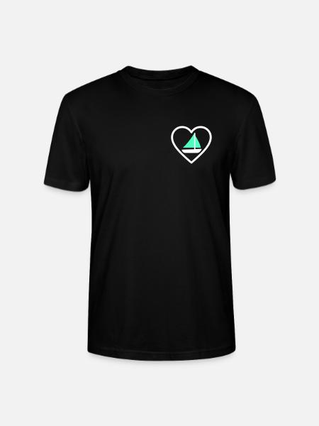 Heart Sailing – Design von Bootsliebhabern - Stanley/Stella Unisex Bio-T-Shirt CRAFTER - Schwarz