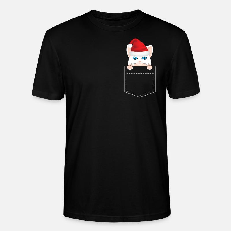 Chat de Noël - T-shirt bio CRAFTER Stanley Stella Unisexe - noir