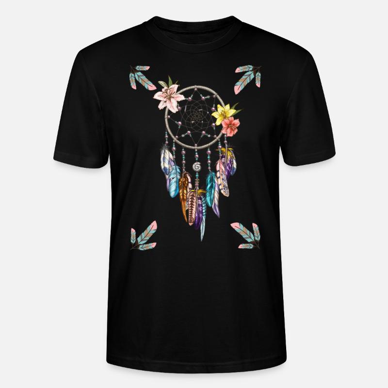 Traumfänger, Style - Stanley/Stella Unisex Bio-T-Shirt CRAFTER - Schwarz