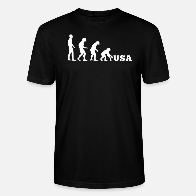 États-Unis Evolution à l’envers - T-shirt bio CRAFTER Stanley Stella Unisexe - noir