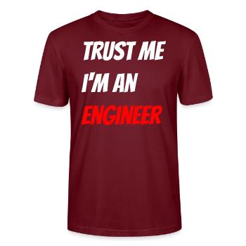 Ingenieur - Stanley/Stella Unisex Bio-T-Shirt CRAFTER - Burgunderrot - Vorne - Alina (178cm) & Michal (187cm)